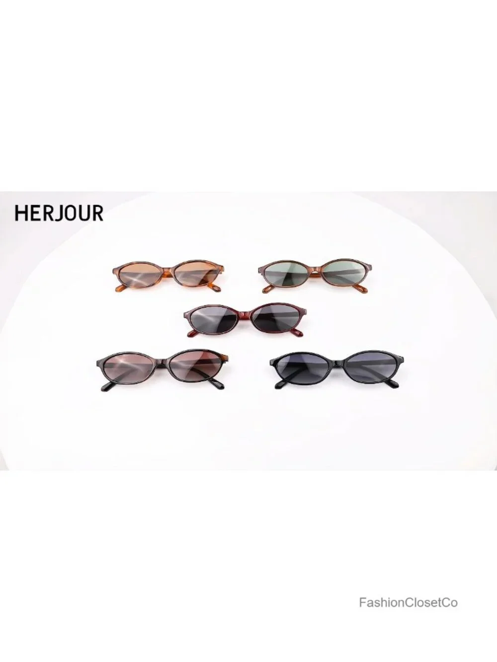 Polarized Retro Oval Sunglasses UV400 Protection Y2K 90s Narrow Round Frame